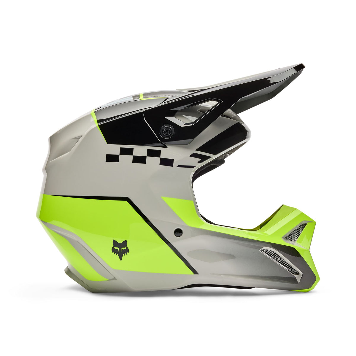 Fox Racing V1 Collect Helmet - Grey/Yellow