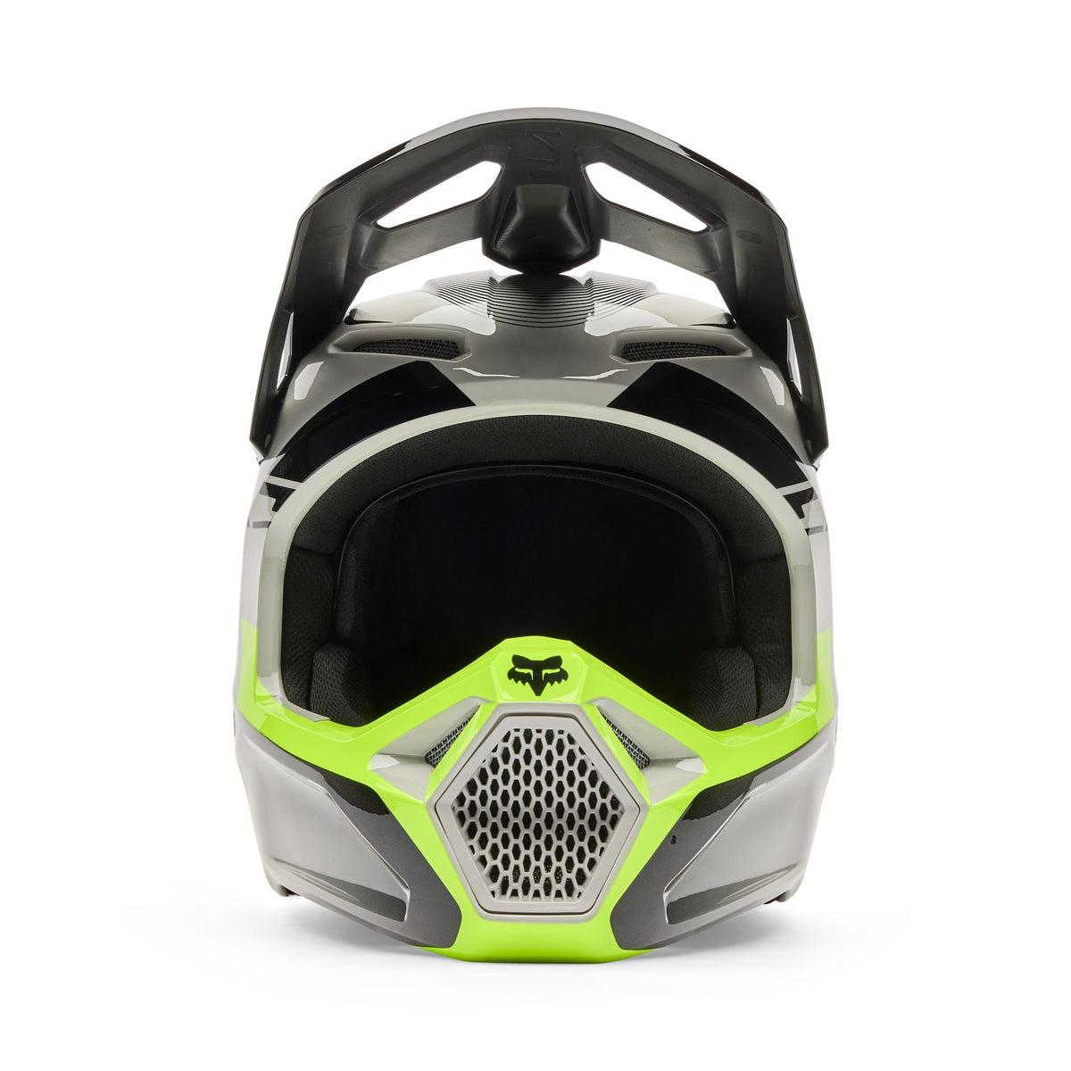 Fox Racing V1 Collect Helmet - Grey/Yellow