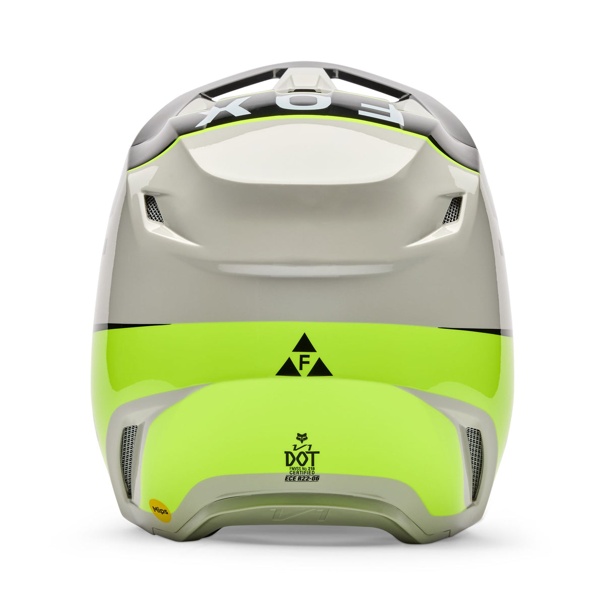 Fox Racing V1 Collect Helmet - Grey/Yellow