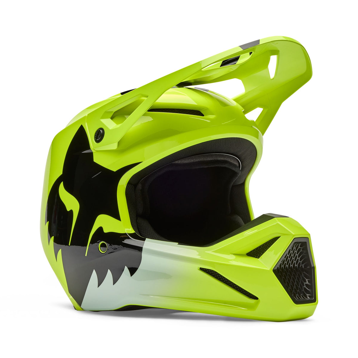 Fox Racing V1 Shield Helmet - Flo Yellow