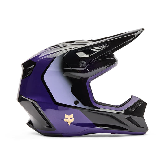 Fox Racing V3 Drip Helmet - Black/Purple