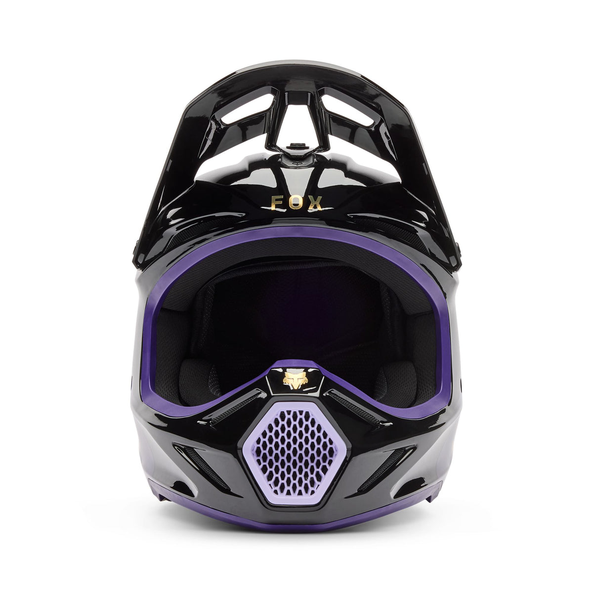 Fox Racing V3 Drip Helmet - Black/Purple