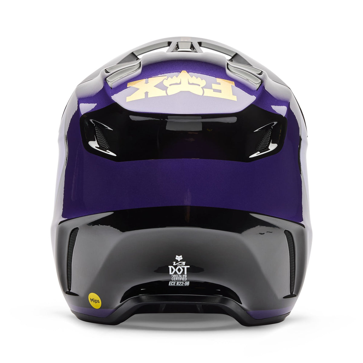 Fox Racing V3 Drip Helmet - Black/Purple