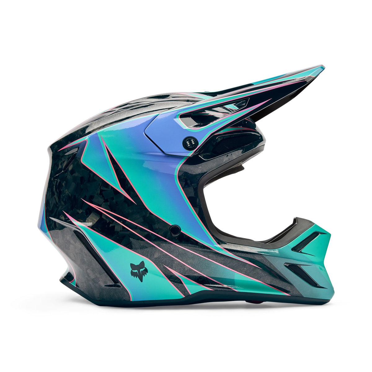Fox Racing V3 Rs Canvas Helmet - Aqua