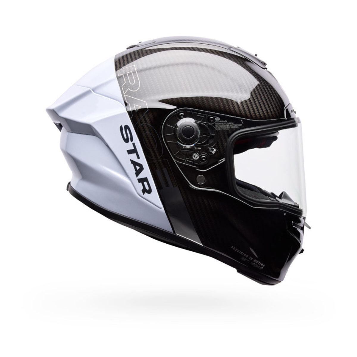 Bell Race Star DLX Flex Strike Helmet - Silver/White Strike