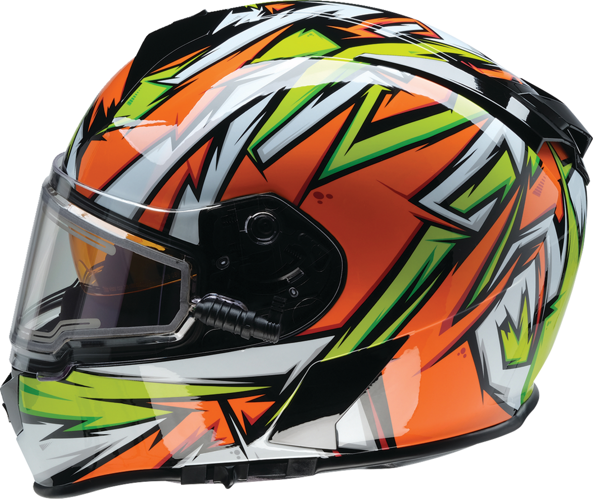 Z1R Warrant Snow Neuron Helmet - Orange/Green