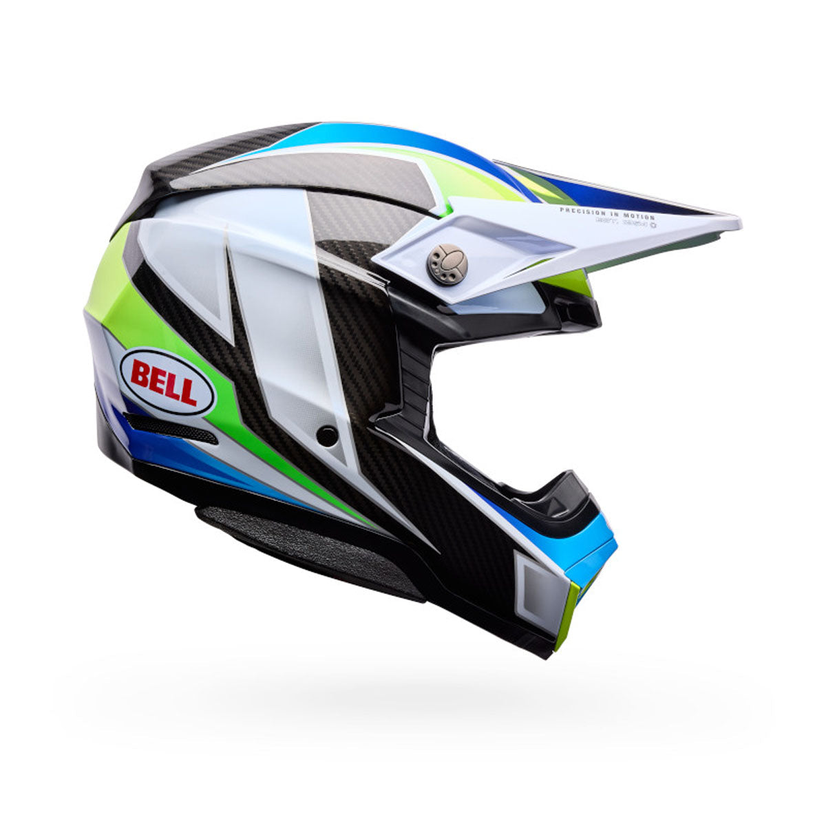 Bell Moto-10 Spherical Grid Helmet - White/Blue