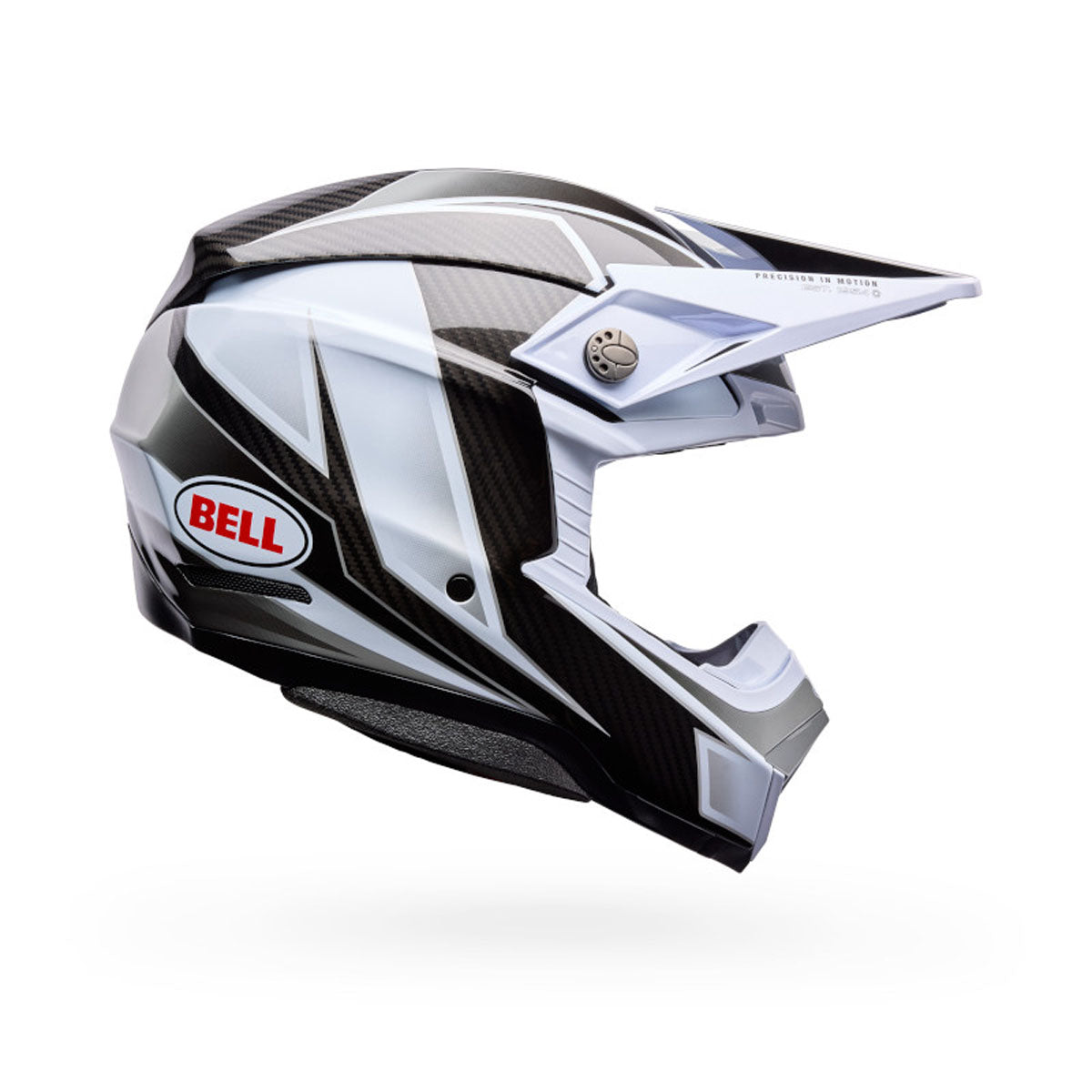 Bell Moto-10 Spherical Grid Helmet - White/Black/Gray Grid