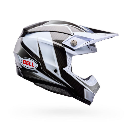 Bell Moto-10 Spherical Grid Helmet - White/Black/Gray Grid