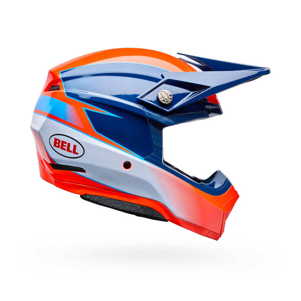 Bell Moto-10 MIPS Falcon Helmet - Orange/Blue Falcon