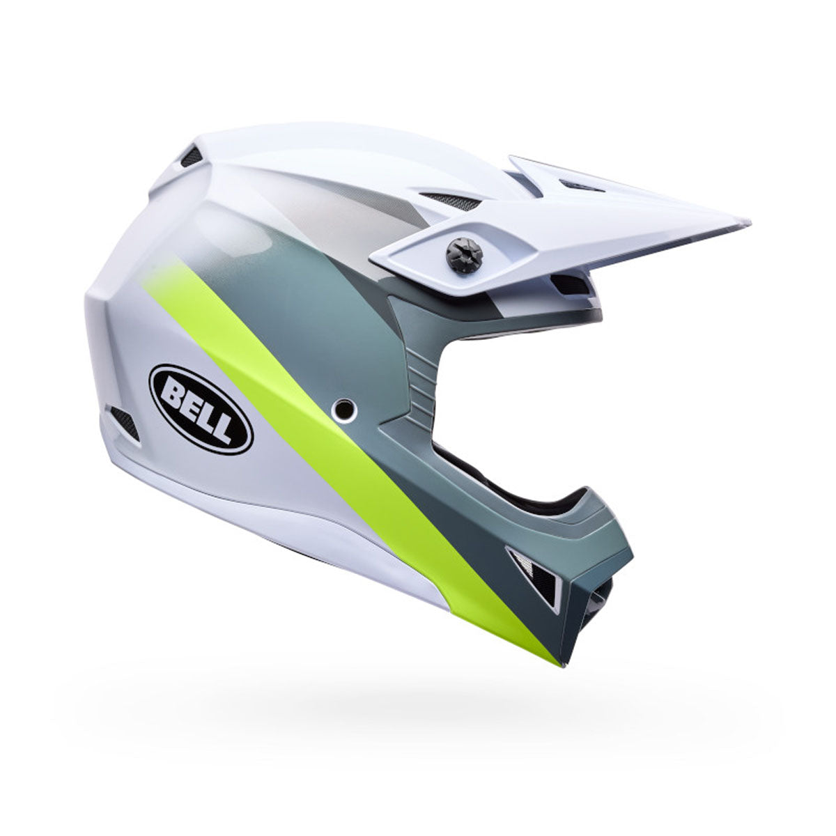 Bell MX-10 MIPS Aviator Helmet CLOSEOUT - White/Green Aviator