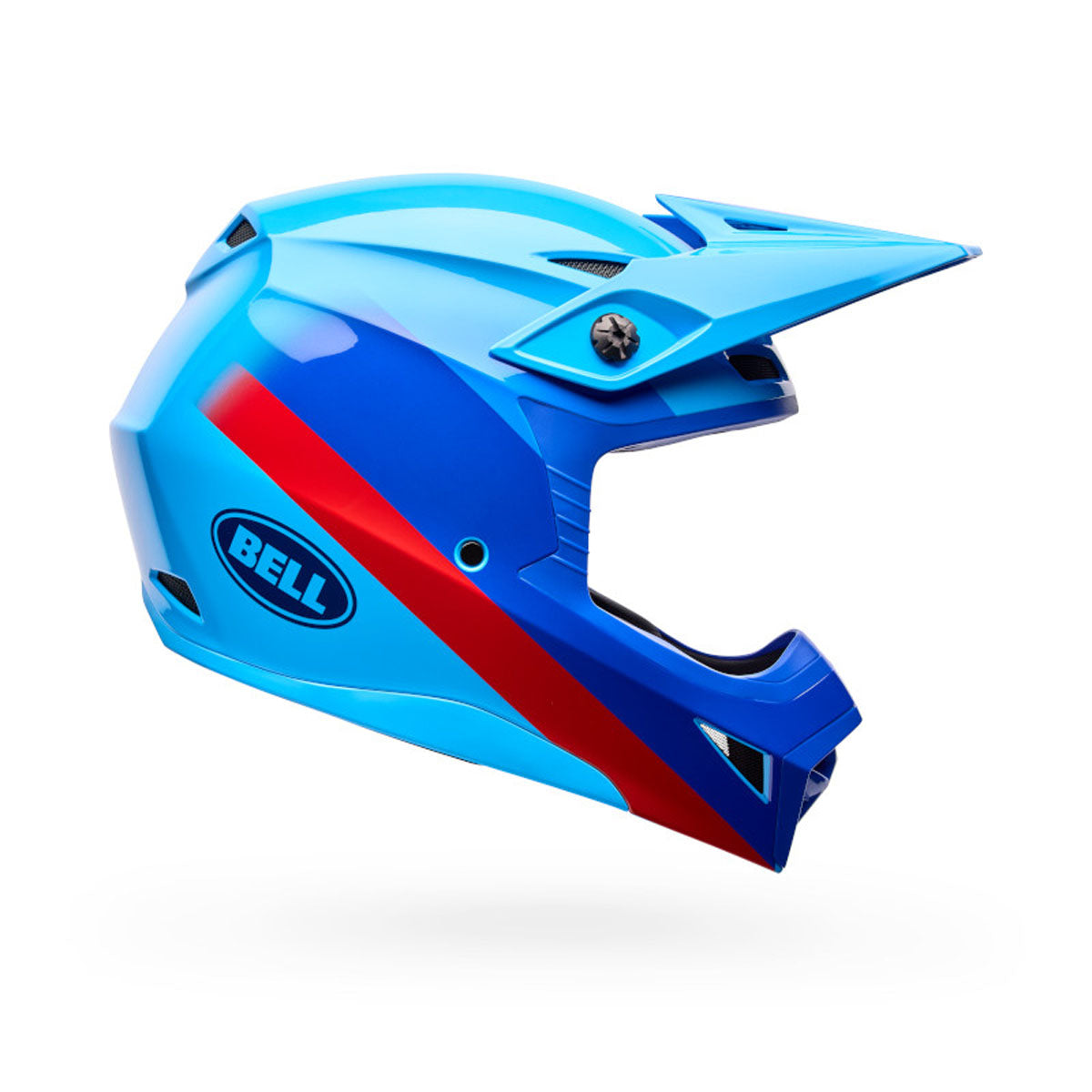 Bell MX-10 MIPS Aviator Helmet CLOSEOUT - Blue/Red  Aviator