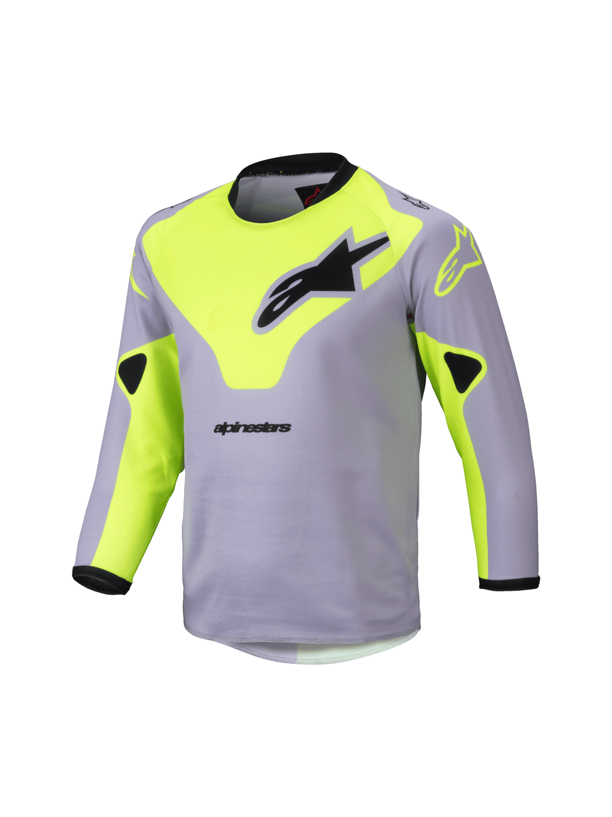 Alpinestars 2025 Kids Racer Veil Jersey - Gray/Yellow Fluo