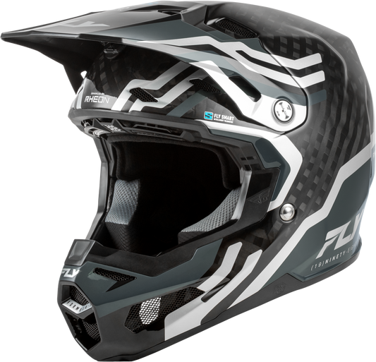 Fly Racing Formula S Carbon Byte Helmet - Black Carbon/Grey/Silver