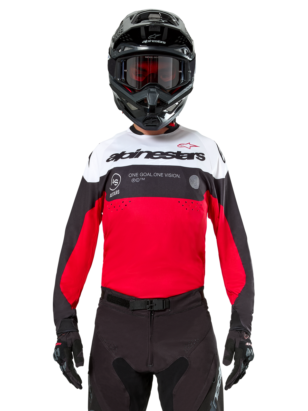 Alpinestars Pro-Dura Jersey - Black/Bright Red/White
