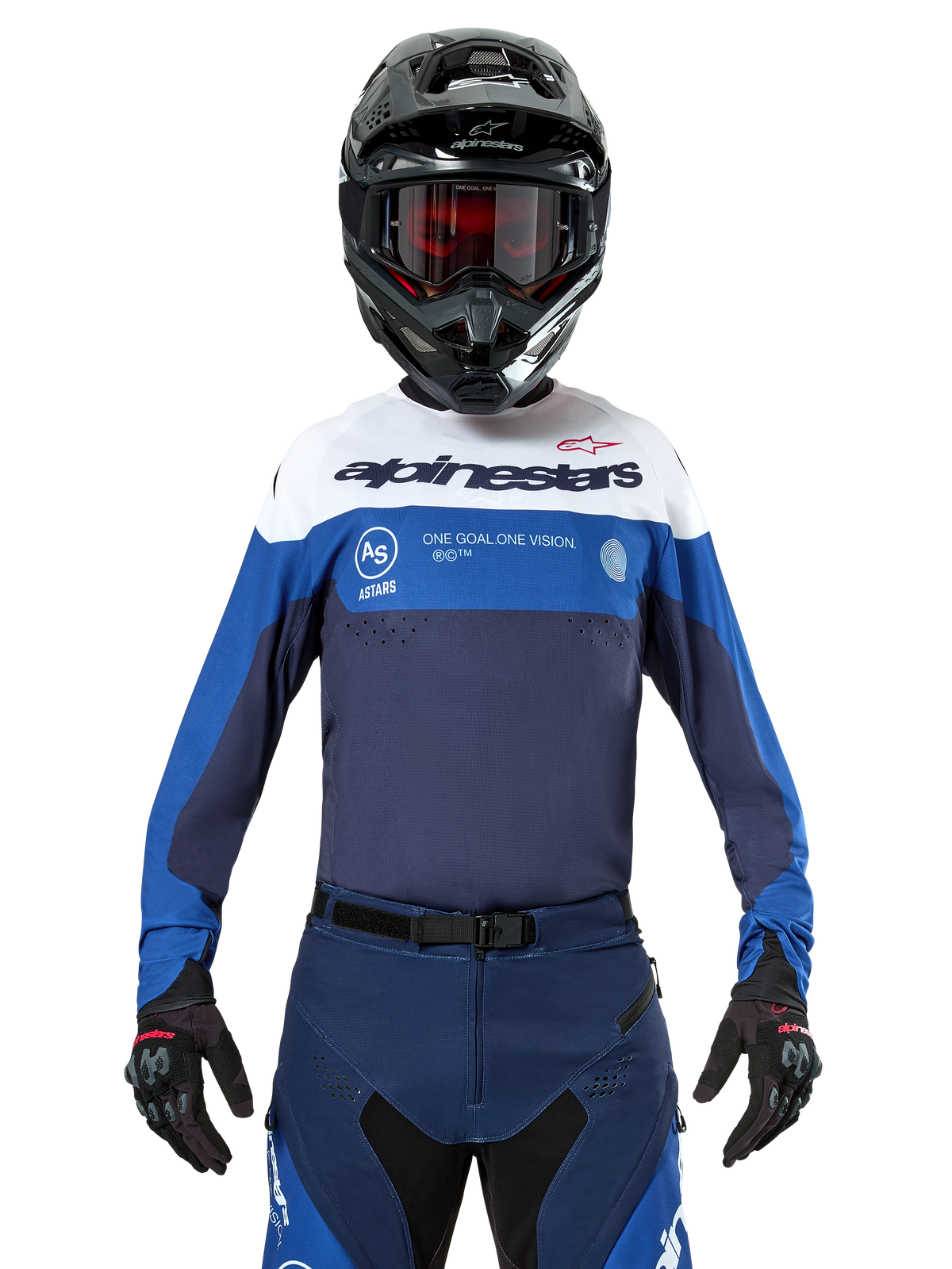 Alpinestars Pro-Dura Jersey - Navy/Bright Blue/White
