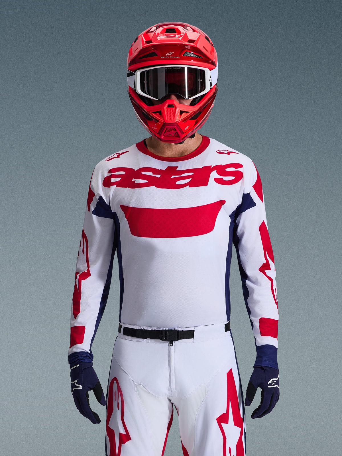 Alpinestars 2026 Racer Riway Jersey - White/Blue/Red