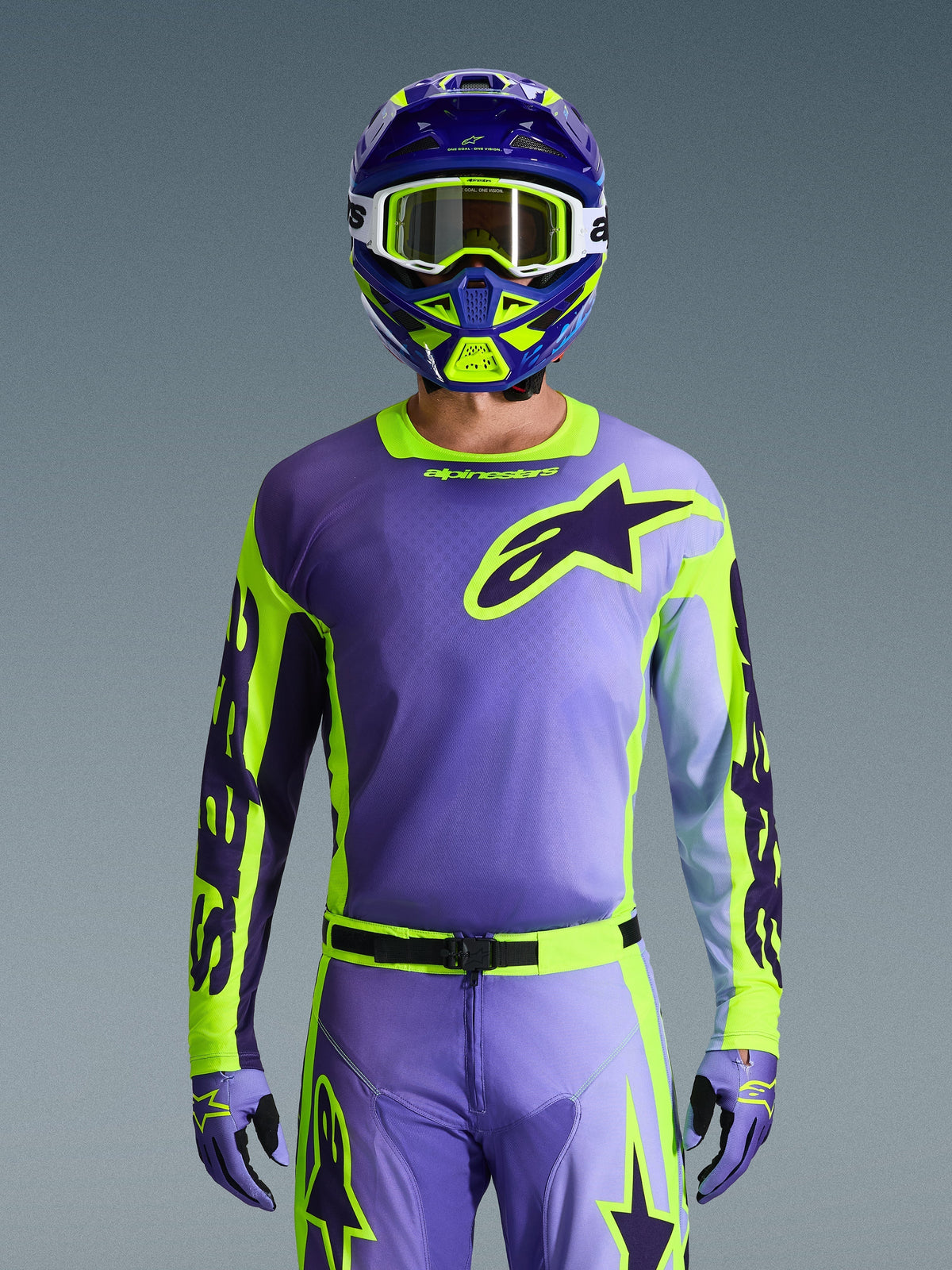 Alpinestars 2026 Racer Portl Jersey - Purple/Yellow Fluo