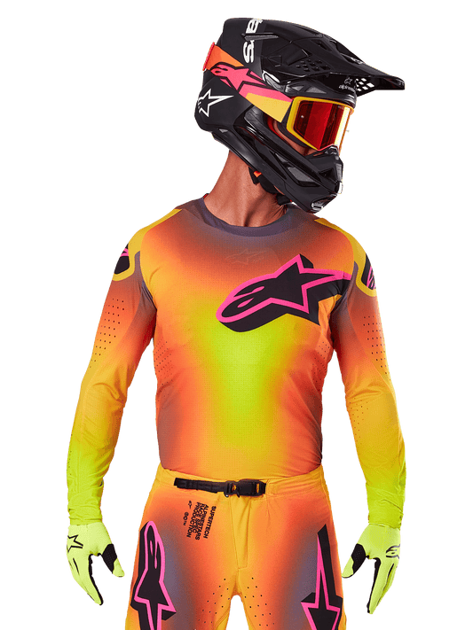 Alpinestars 2025 Supertech Lipan Jersey - Yellow/Pink