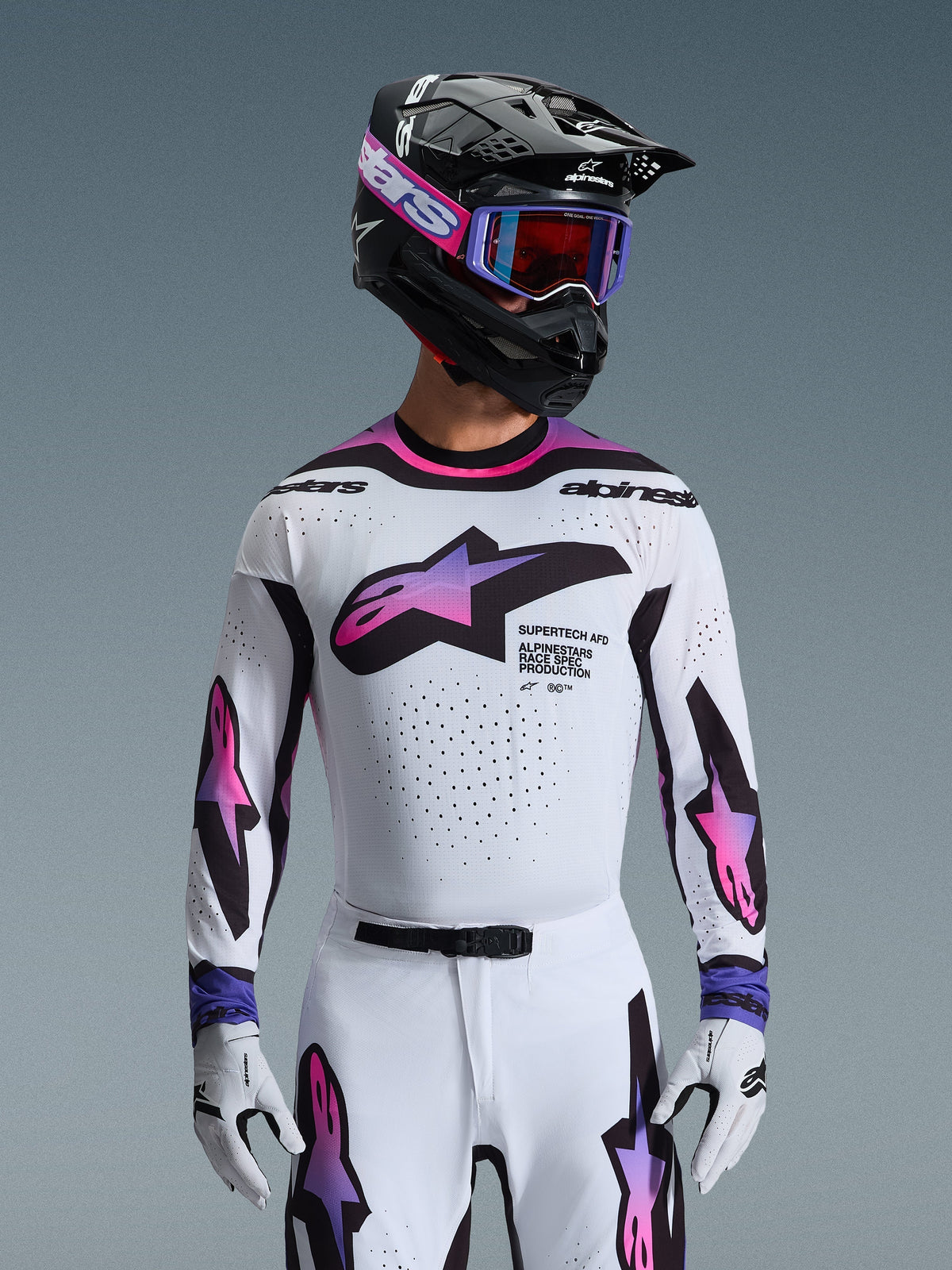 Alpinestars 2026 Supertech AFD Vista Jersey - White/Purple/Black
