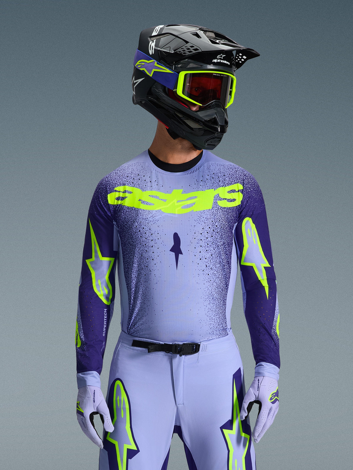 Alpinestars 2026 Supertech Scenz Jersey - Purple/Yellow Fluo