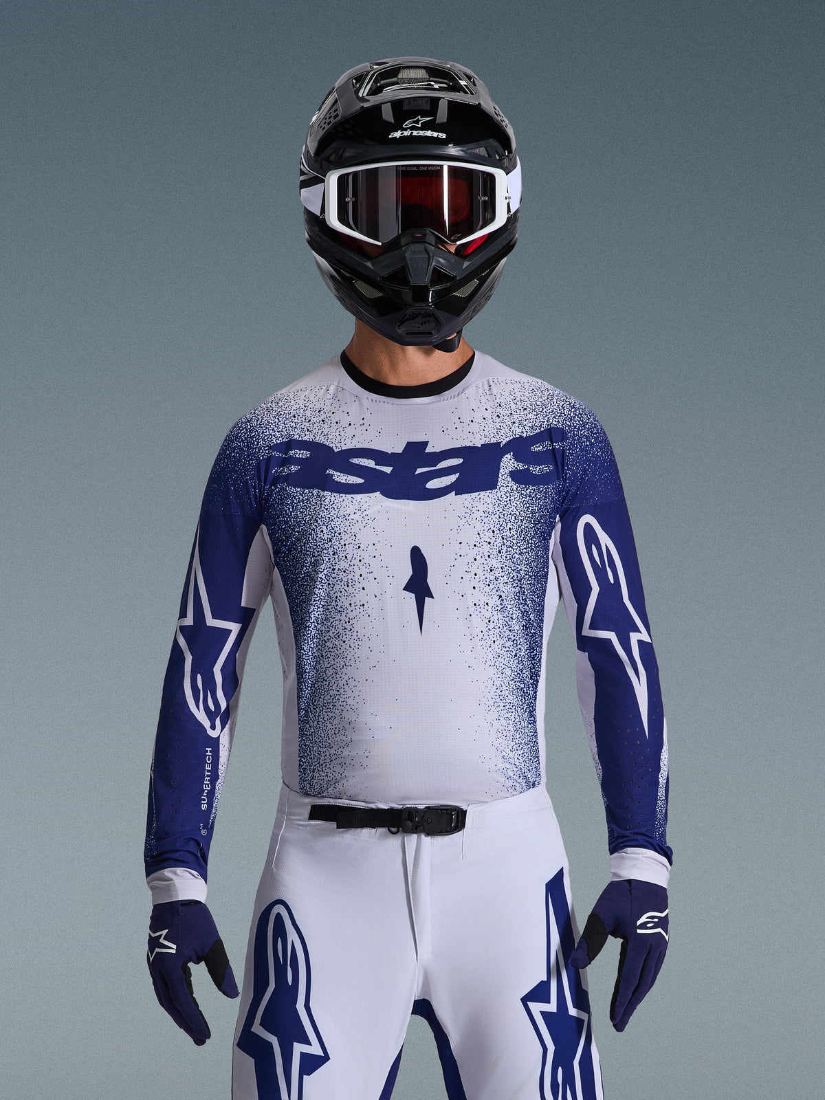 Alpinestars 2026 Supertech Scenz Jersey - Light Gray/Dark Blue