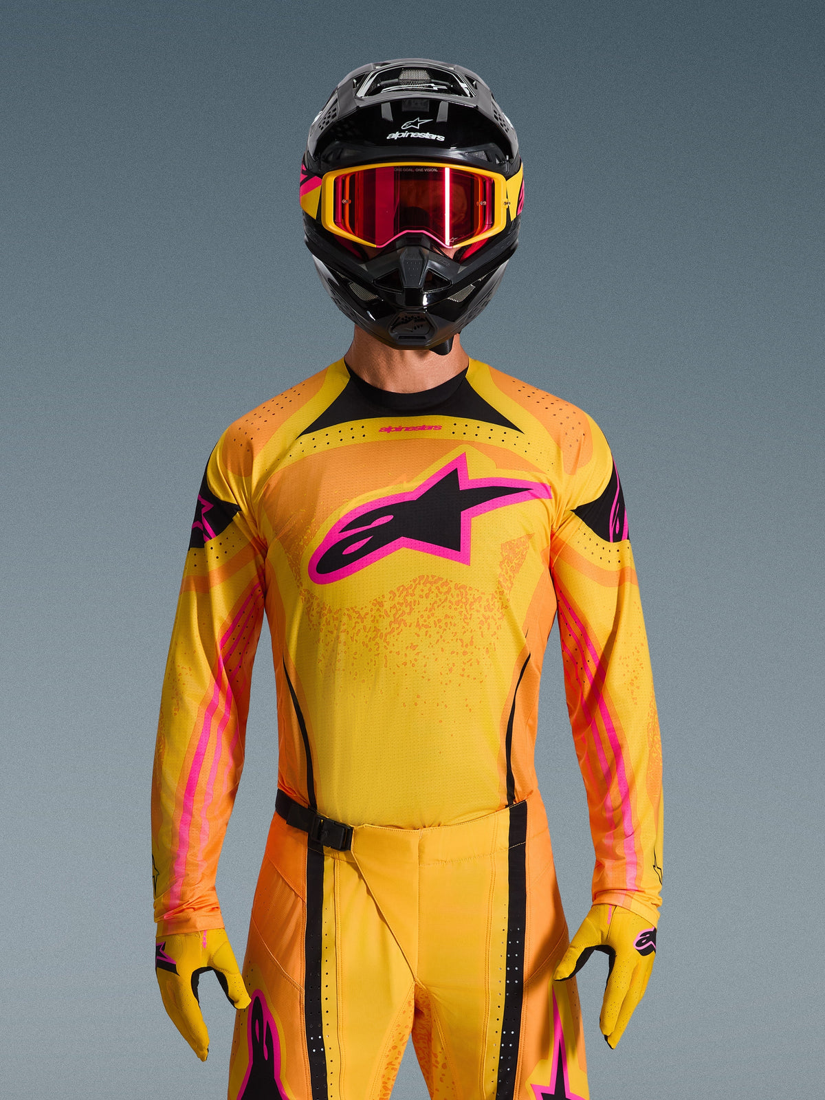 Alpinestars 2026 Techstar Nomur Jersey - Orange/Yellow Pink