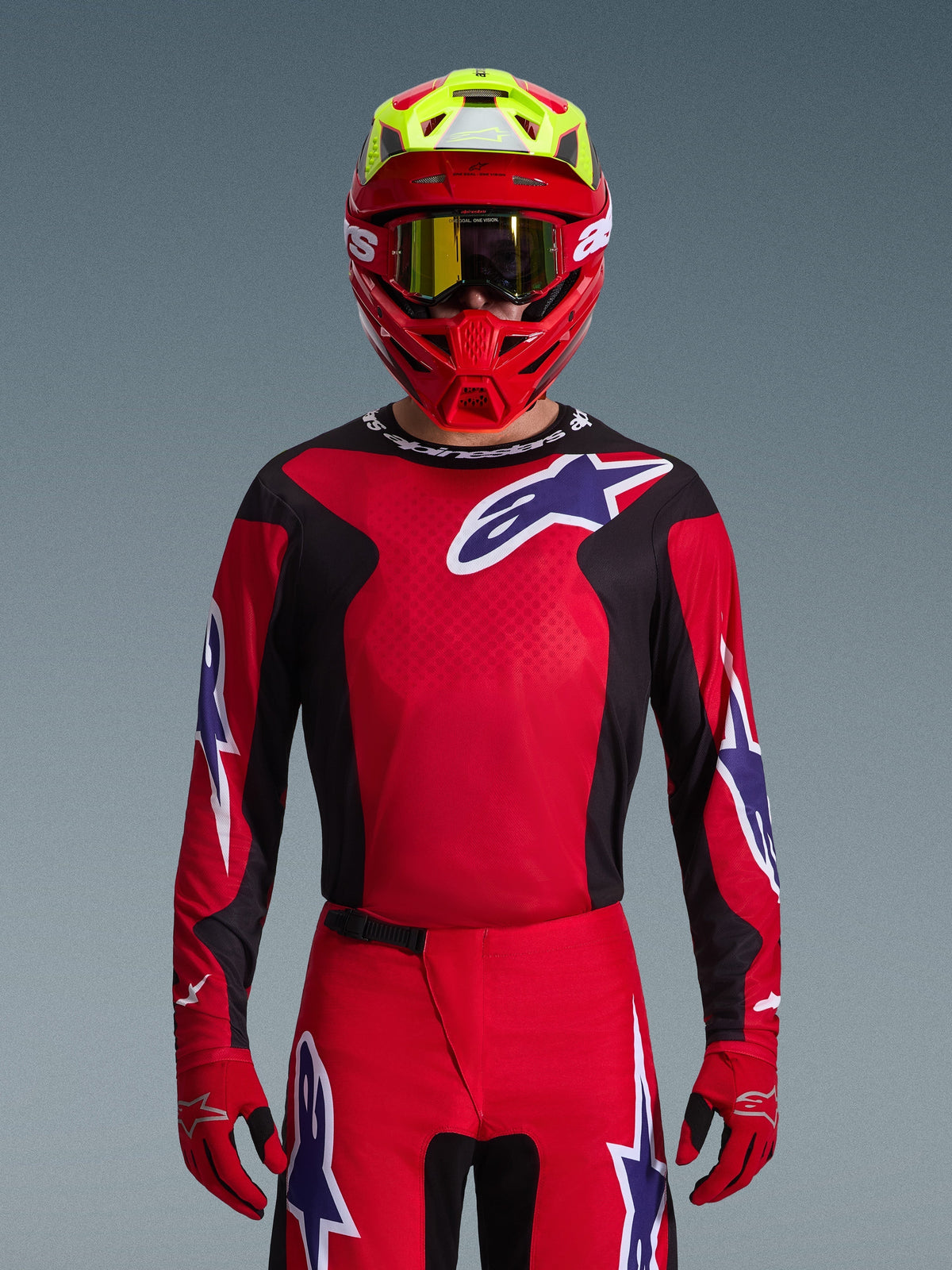 Alpinestars 2026 Fluid Grid Jersey - Red/Black/Purple