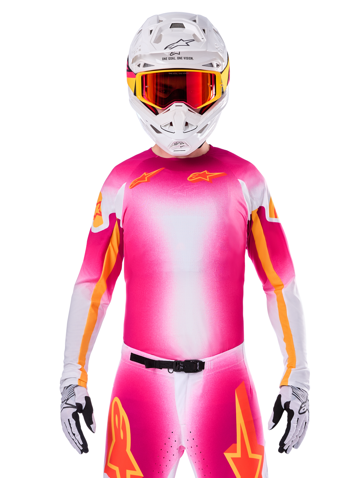 Alpinestars Limited Edition Supertech AFD MIG Jersey - Pink Fluo/White