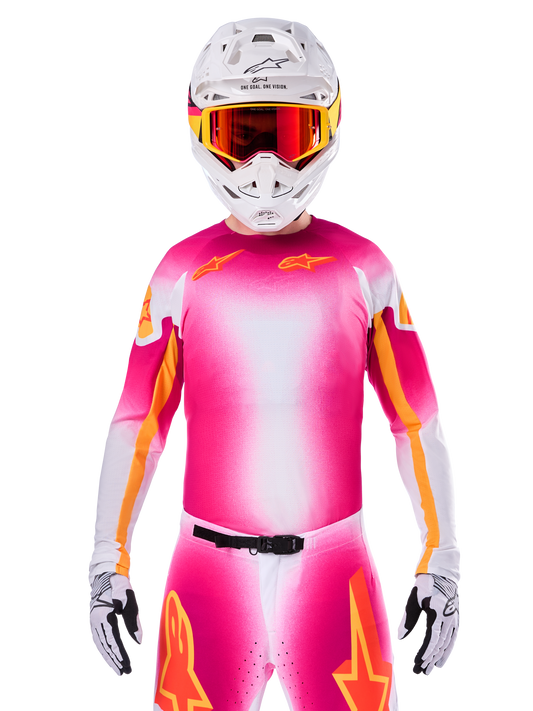 Alpinestars Limited Edition Supertech AFD MIG Jersey - Pink Fluo/White