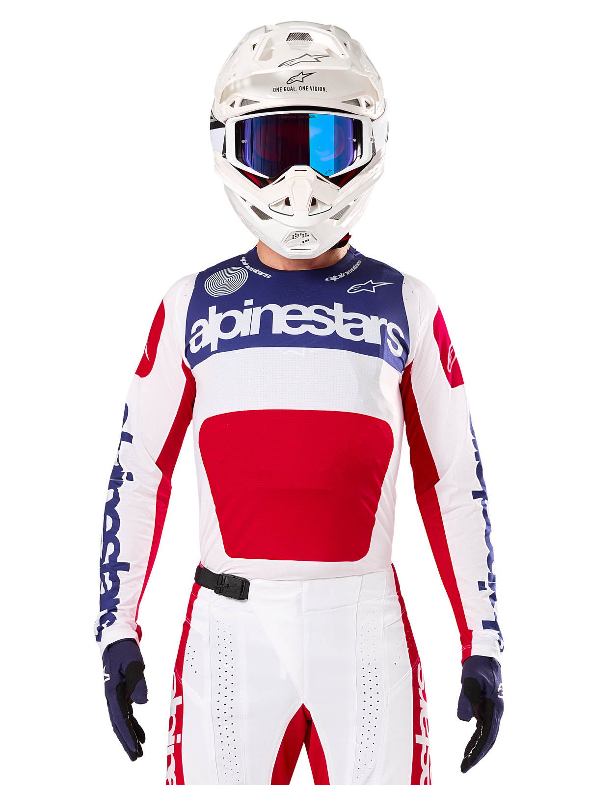 Alpinestars Limited Edition Techstar Fortitude Jersey - Bright Red/White/Blue