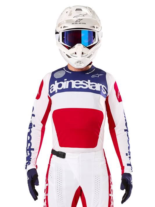 Alpinestars Limited Edition Techstar Fortitude Jersey - Bright Red/White/Blue