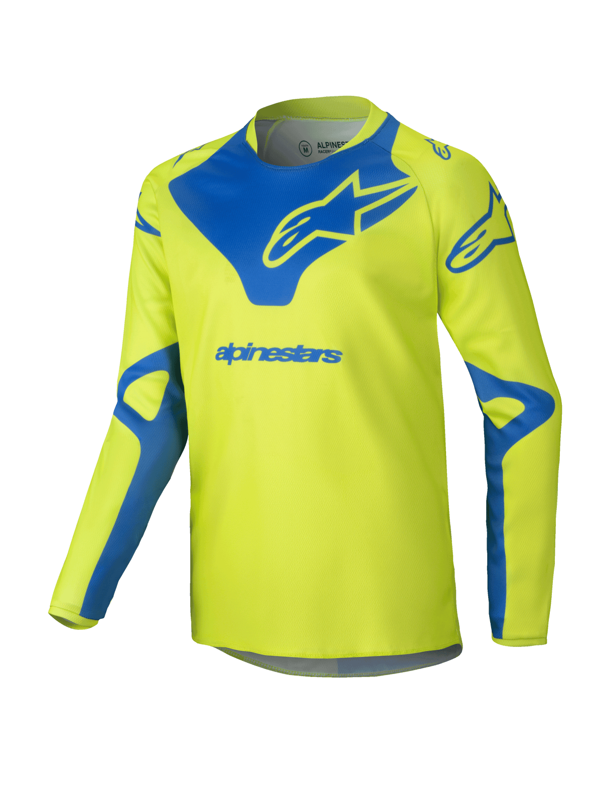Alpinestars 2025 Youth Racer Veil Jersey CLOSEOUT - Yellow/Fluo Blue