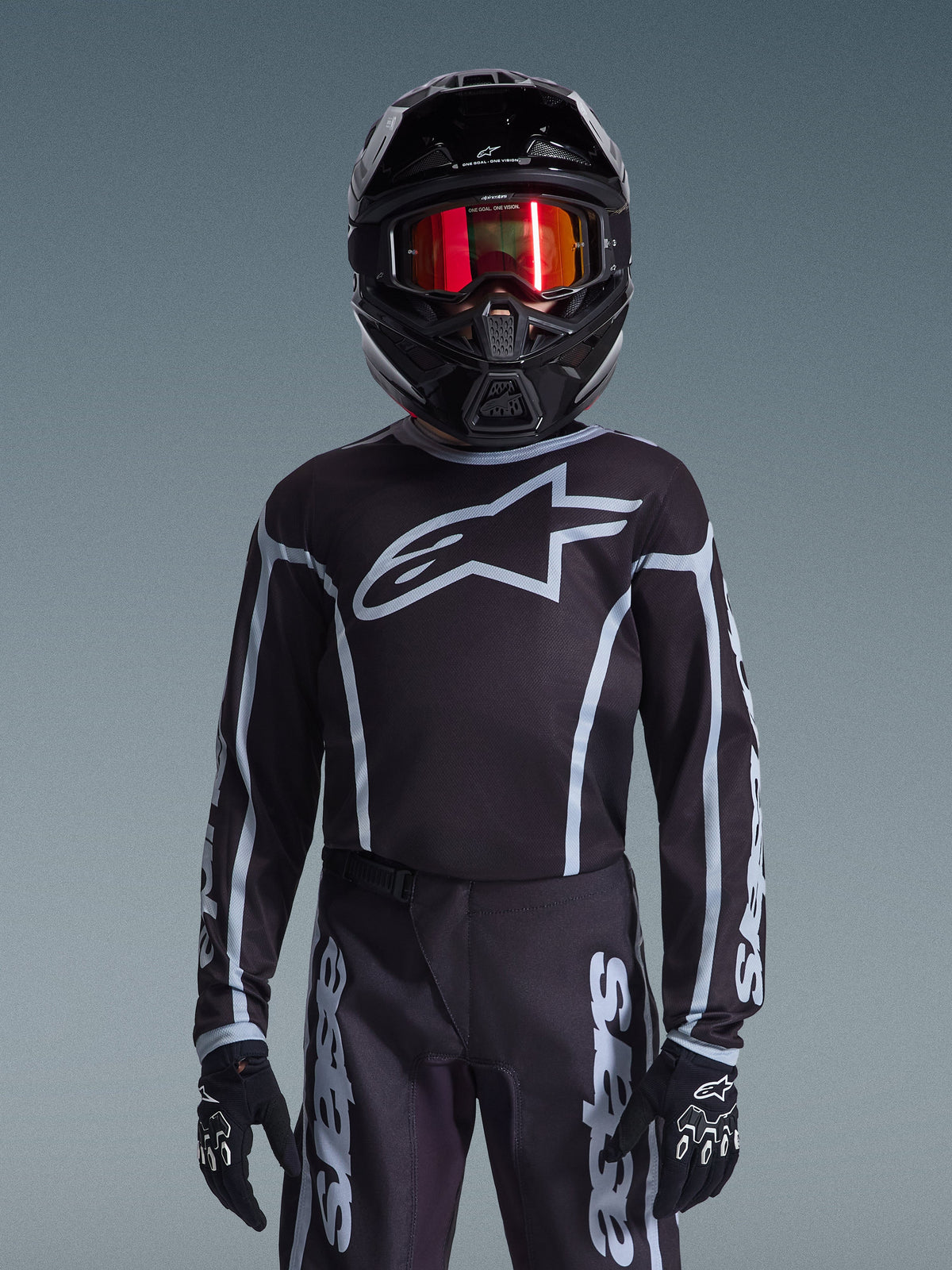 Alpinestars 2026 Youth Fluid Apex Jersey - Black/Gray