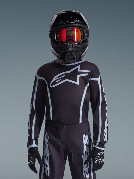 Alpinestars 2026 Youth Fluid Apex Jersey - Black/Gray