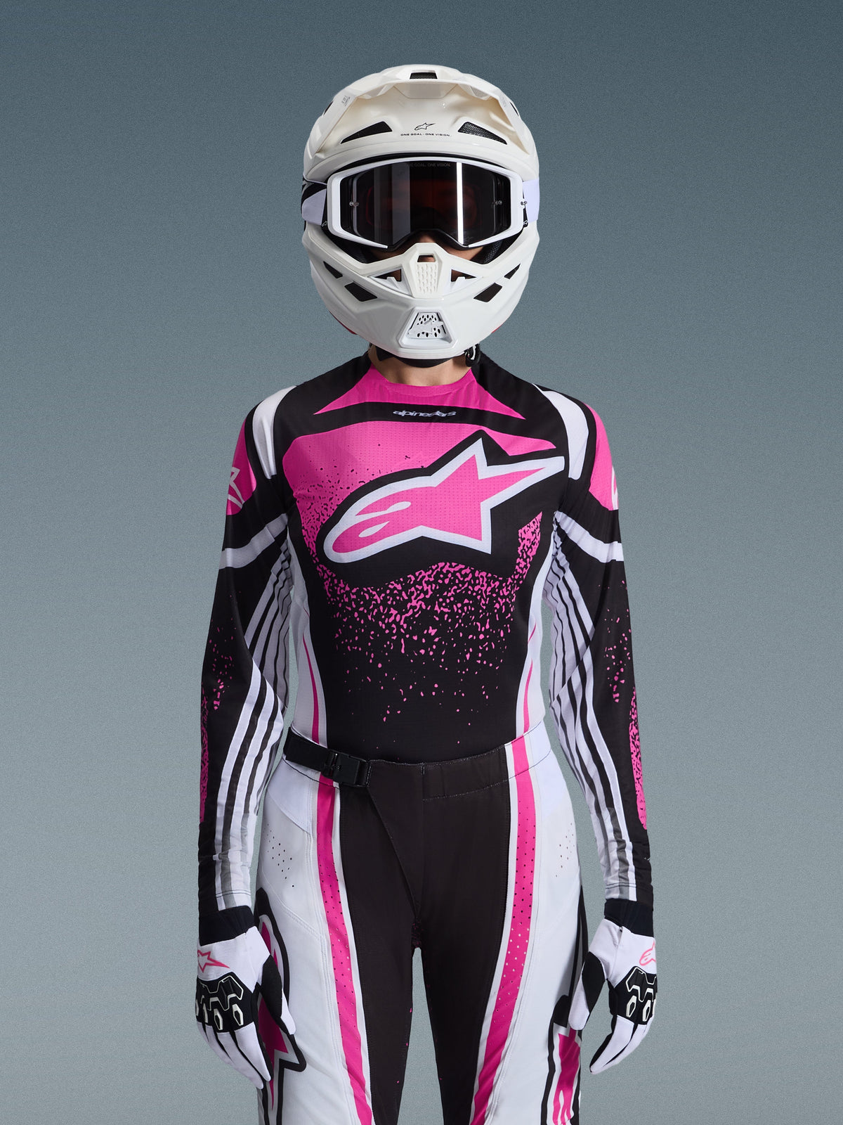 Alpinestars 2026 Stella Techstar Nomur Jersey - Black/White/Fuchsia