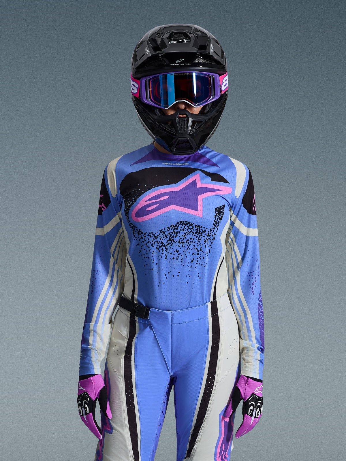 Alpinestars 2026 Stella Techstar Nomur Jersey - Light Blue/Off White/Blue