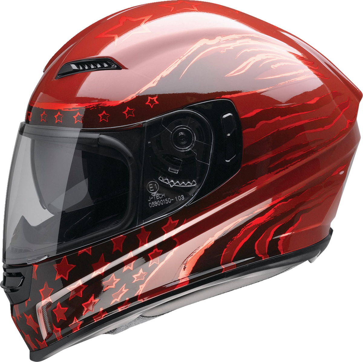 Z1R Jackal Patriot Helmet - Red