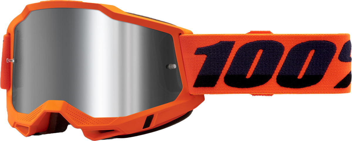 100% Accuri 2 Goggles Neon Orange / Mirror Silver Flash Len
