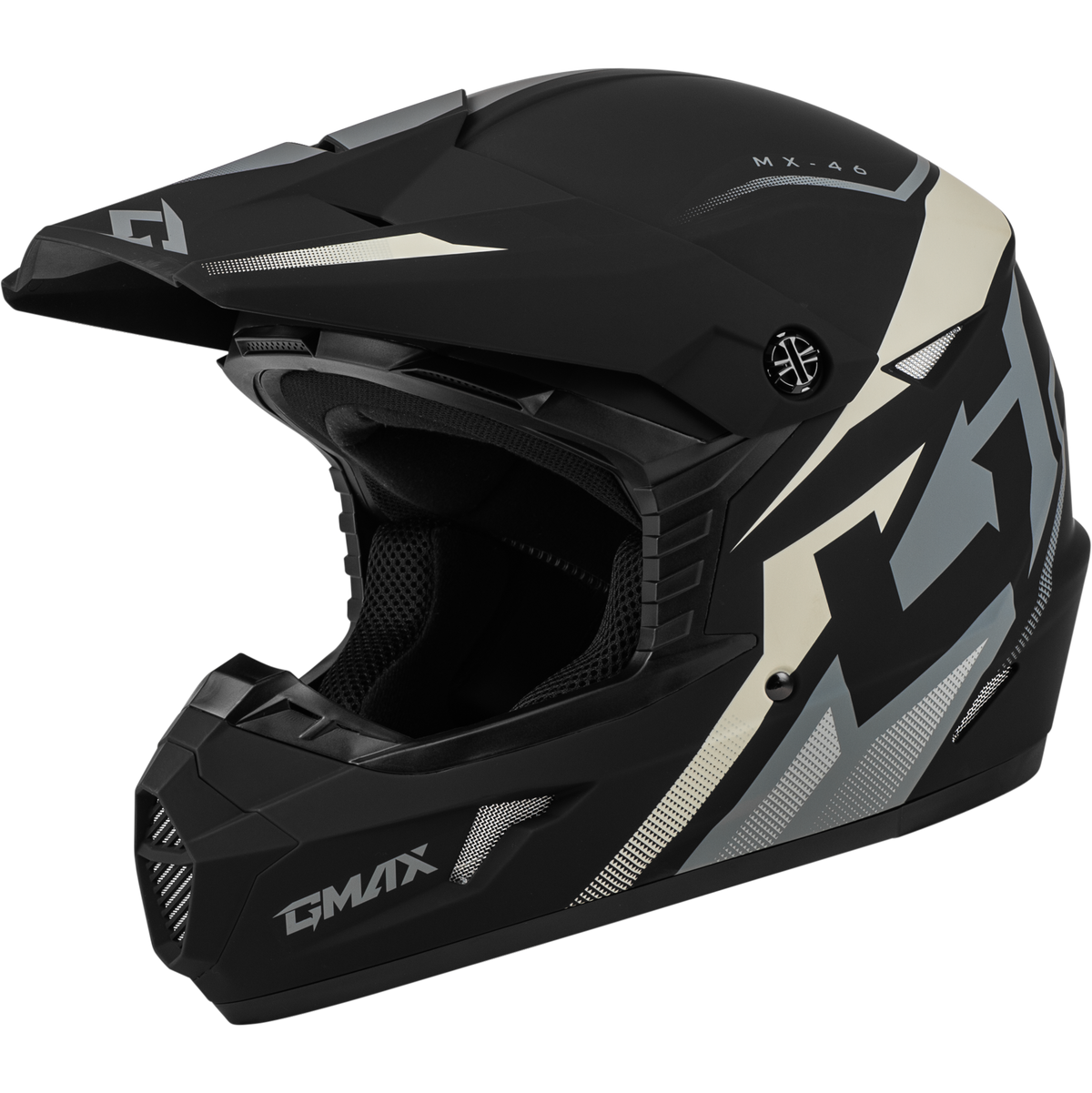 GMAX Youth MX-46 Compound Helmet Matte Black/Grey/White