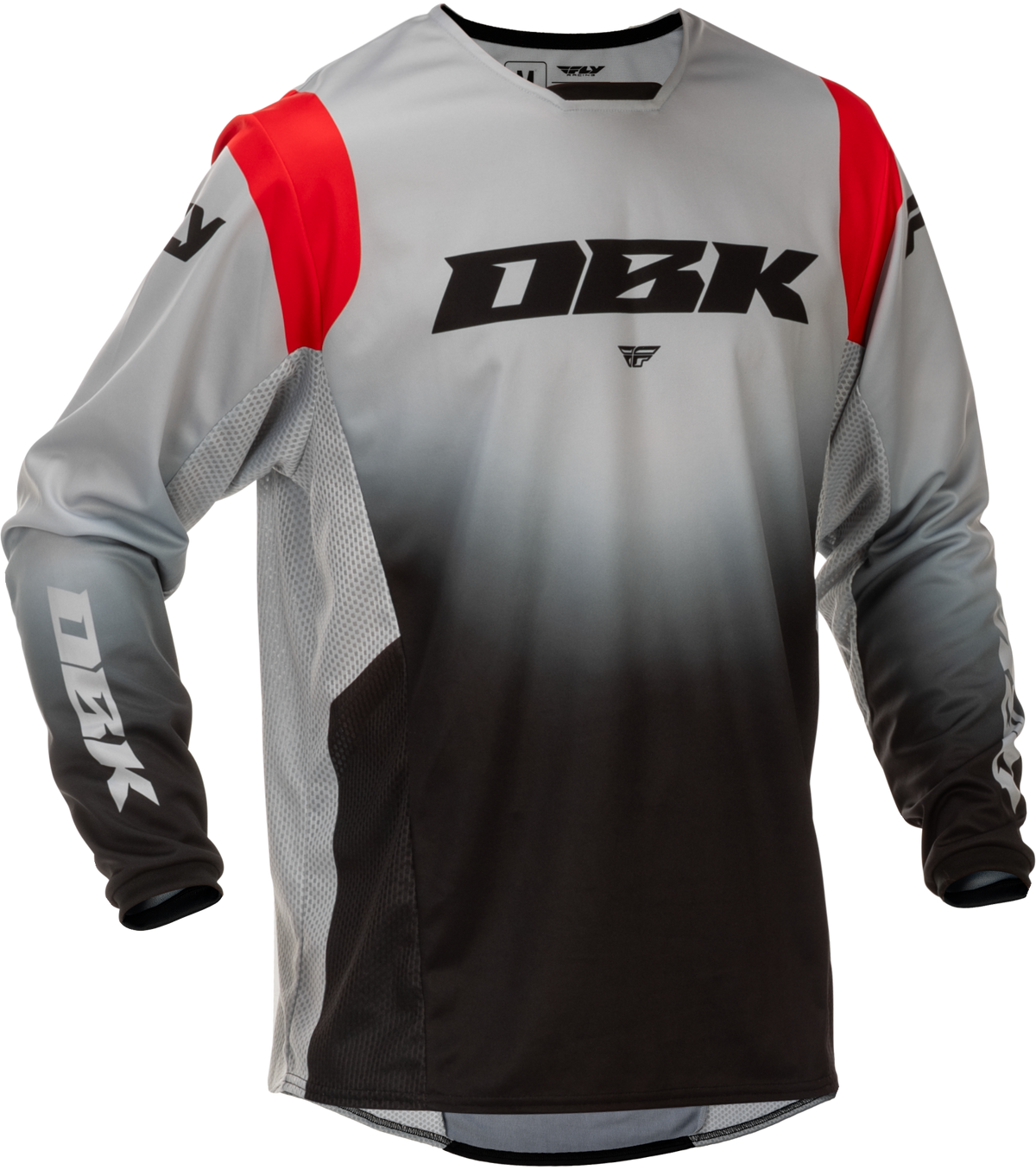 Fly Racing Kinetic DBK Jersey - Grey/Black/Red