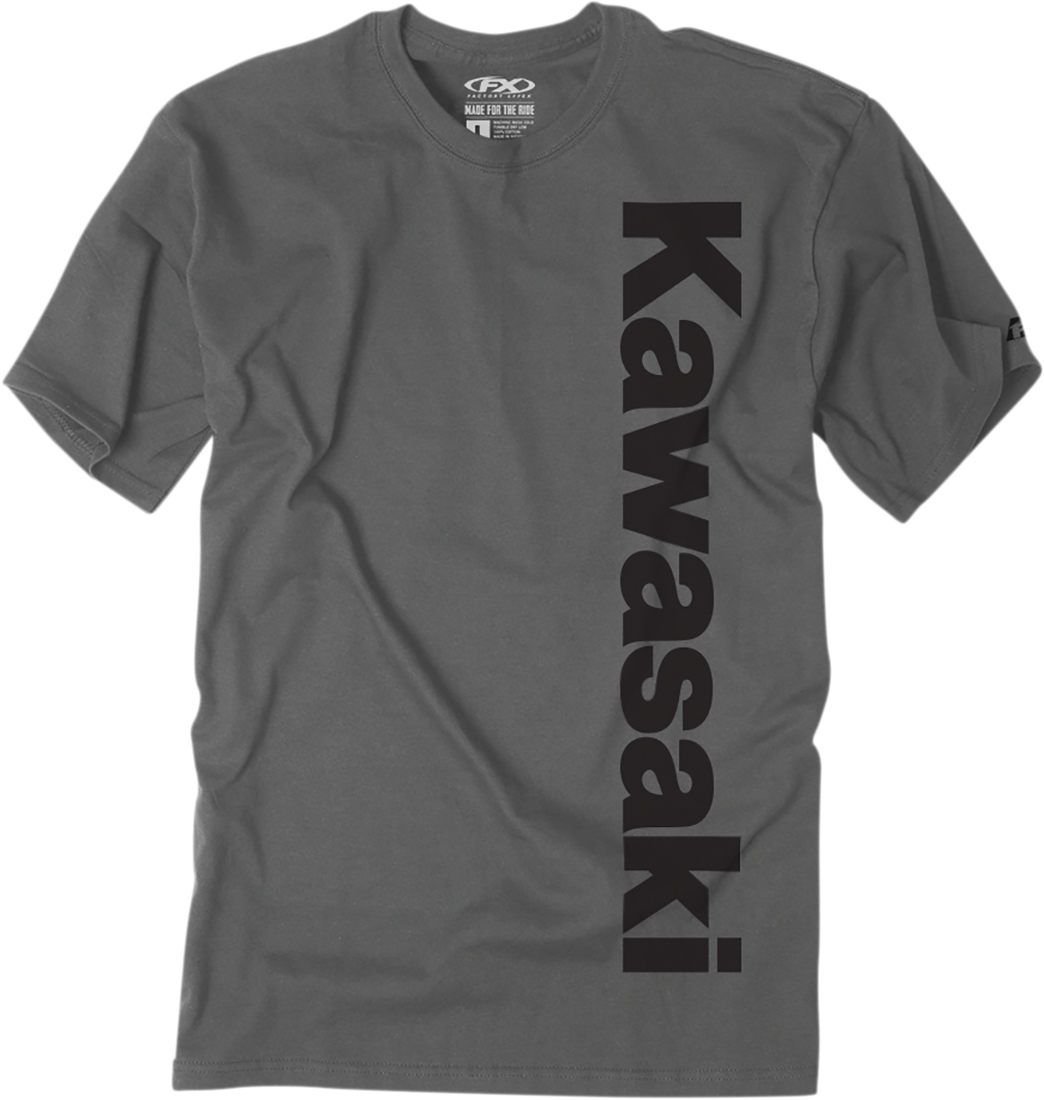 Facotry Effex Kawasaki Vertical T-Shirt - Charcoal Gray