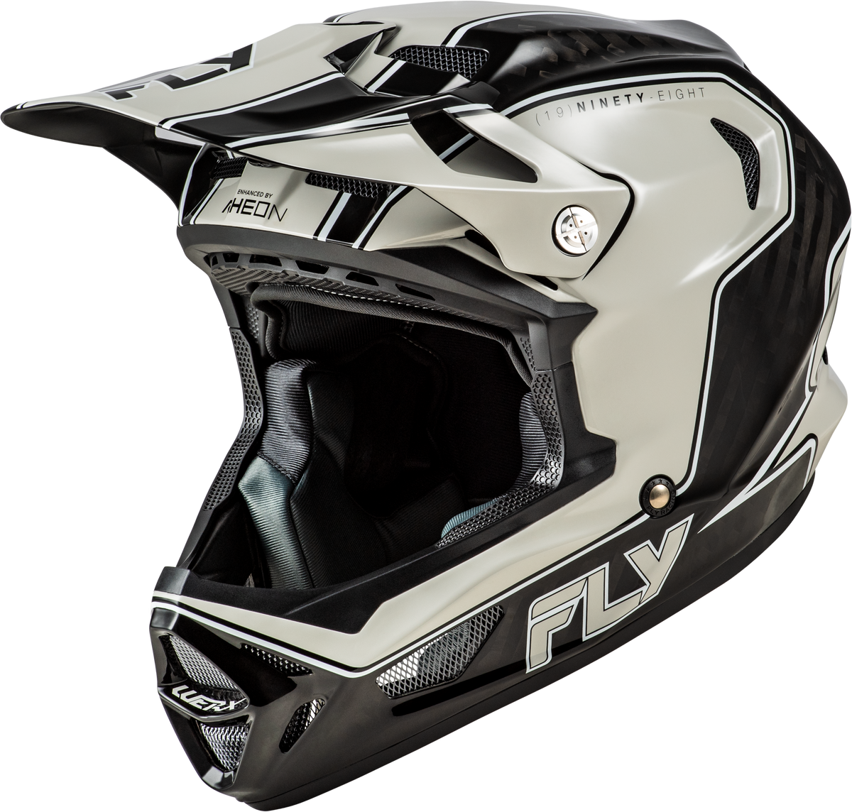 Fly Racing Werx-R Flow Carbon Helmet - Black Carbon/Grey