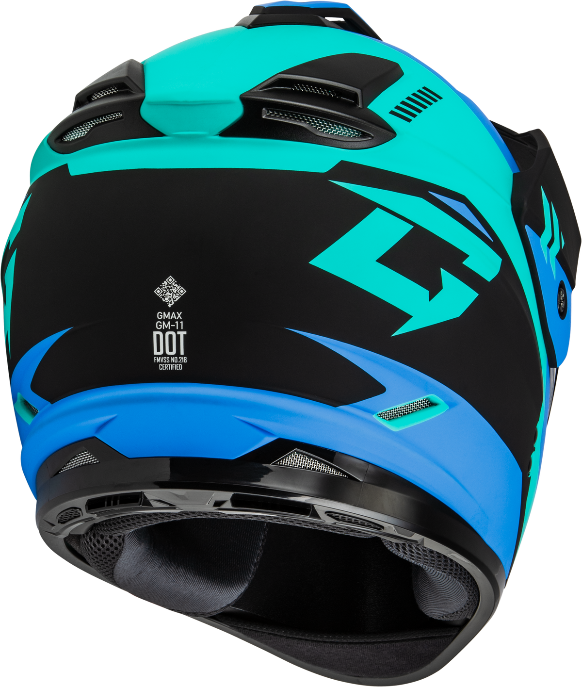GMAX GM-11S Ronin Helmet W/Electric Shield Matte Black/Blue