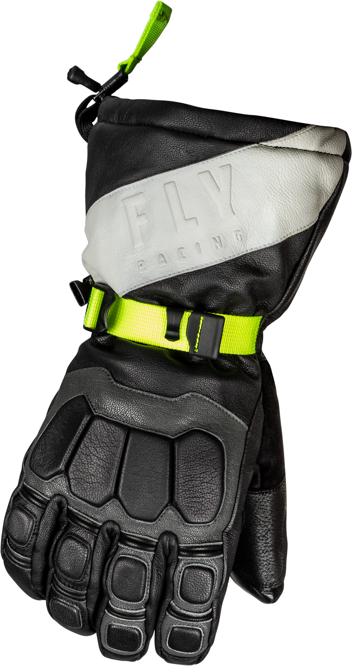 Fly Racing Glacier Gloves - Black/Grey/Hi-Vis Yellow