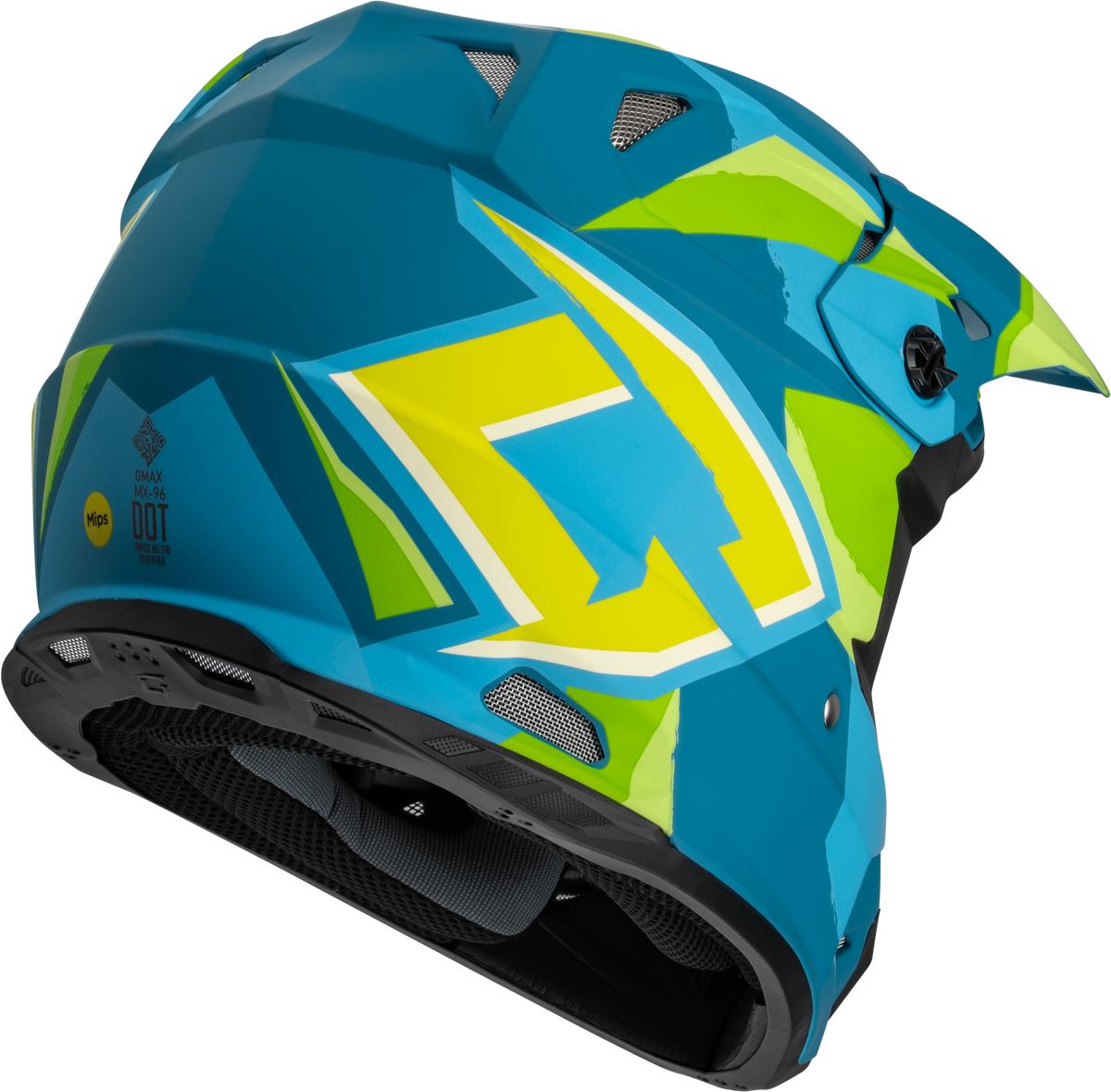 GMAX MX-96 Splinter Helmet Matte Blue/Green
