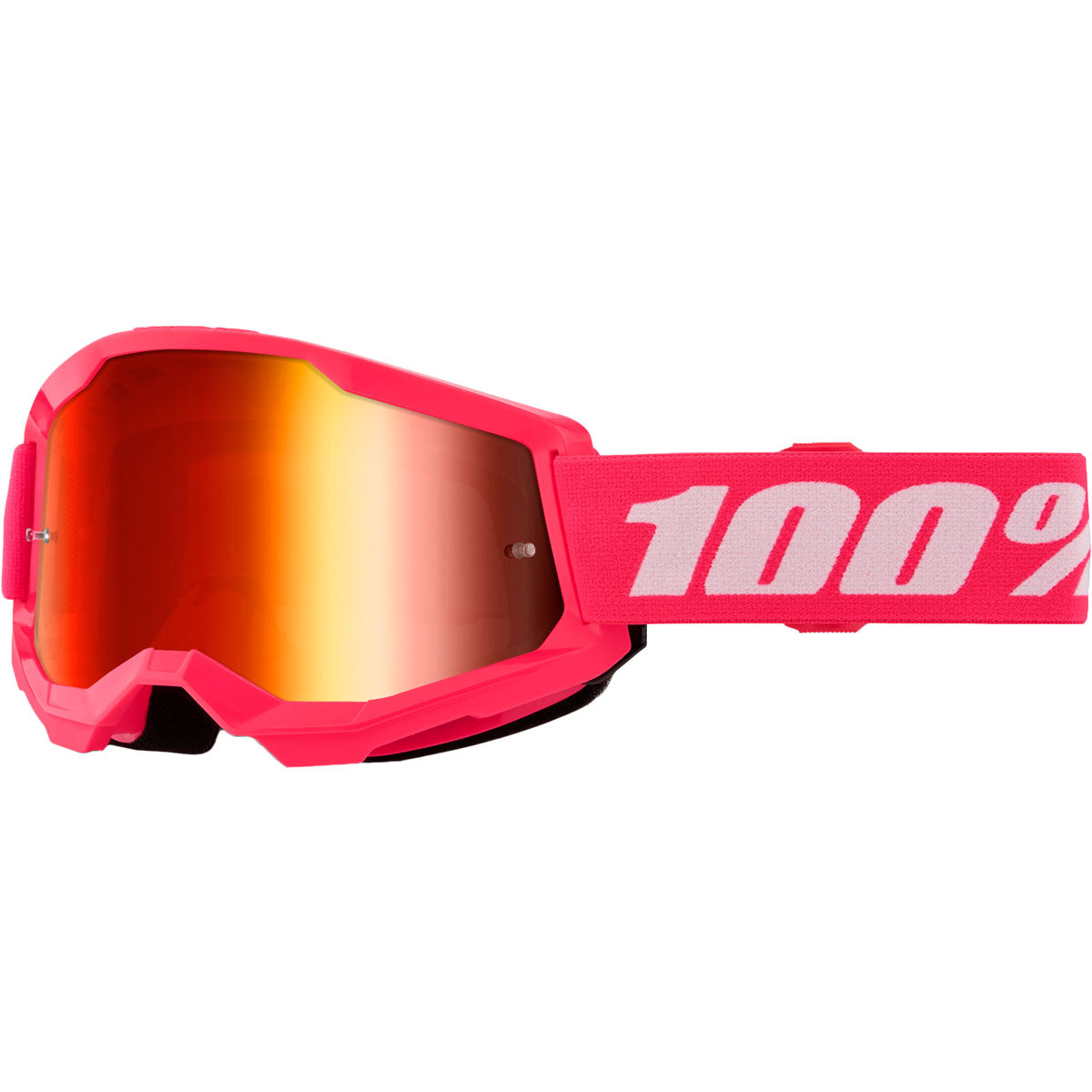 100% Strata 2 Goggles Pink / Mirror Red Lens