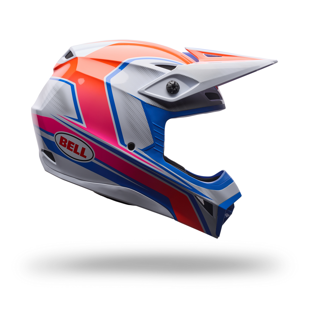 Bell MX-10 MIPS Speedway Helmet - White/Blue