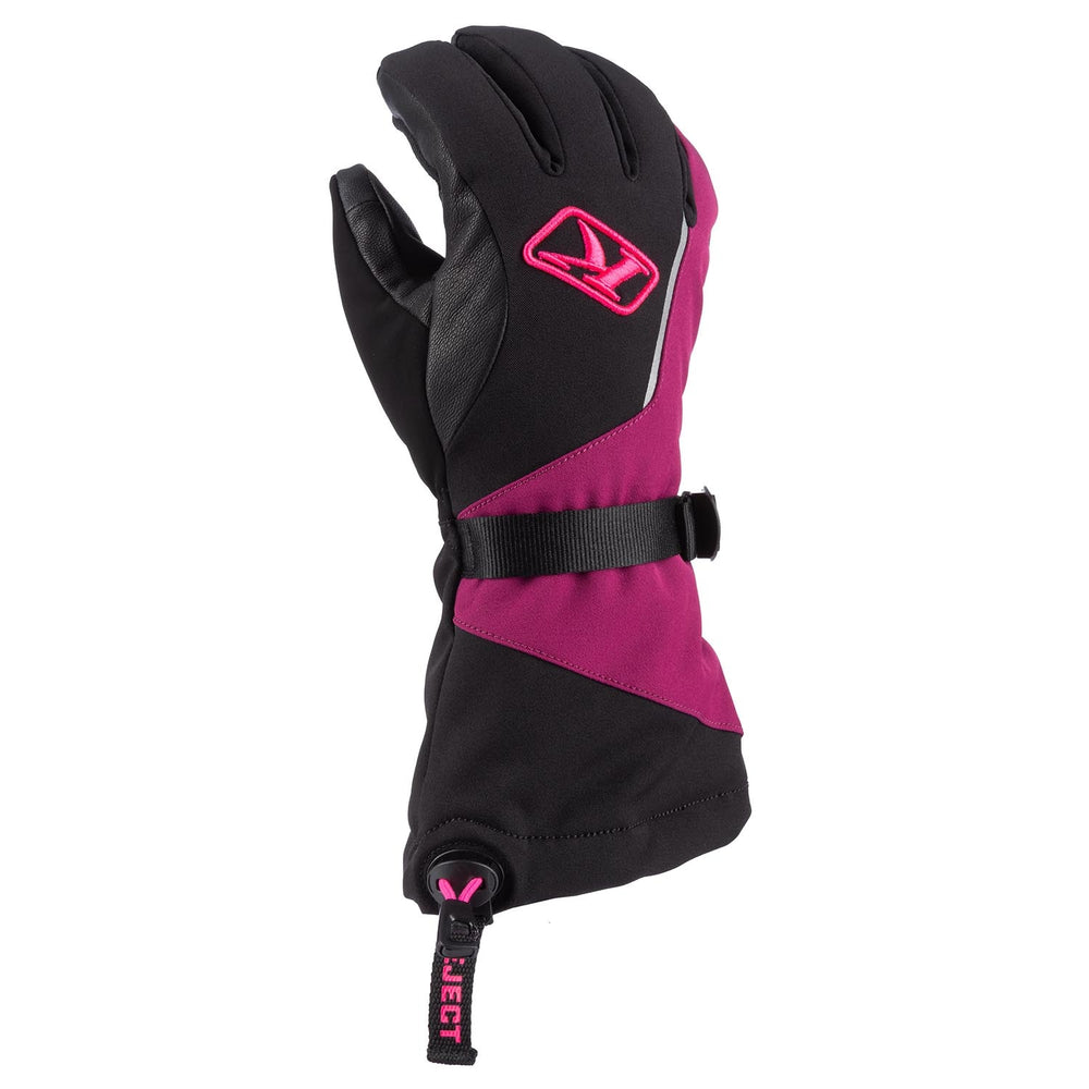 Klim Allure Gauntlet Glove - Black/Pink Glo