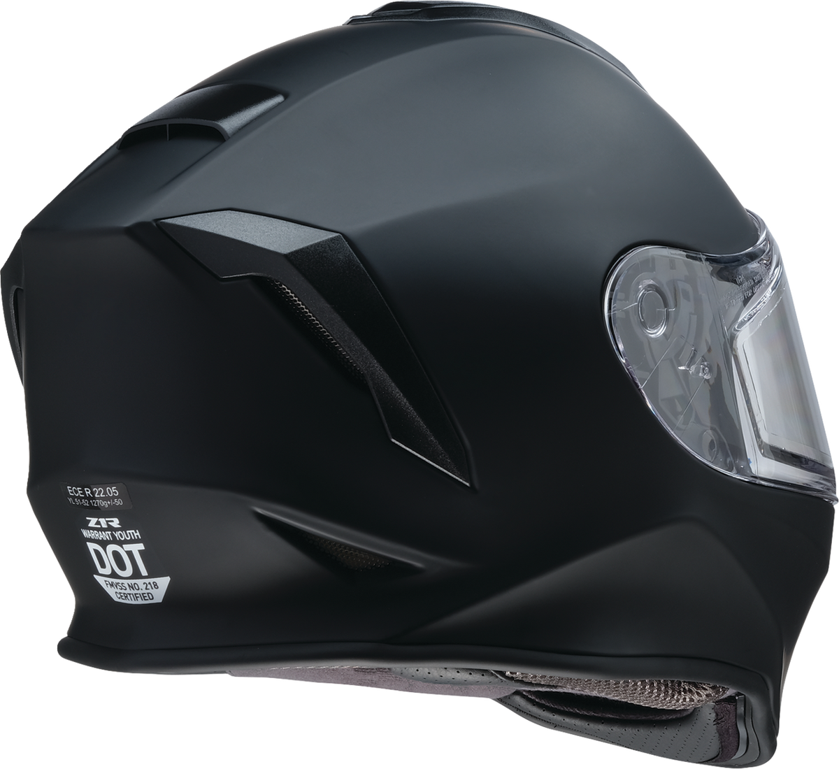 Z1R Youth Warrant 2.0 Snow Helmet - Flat Black